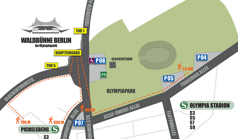 Waldbühne Berlin | Anreise mit dem Auto